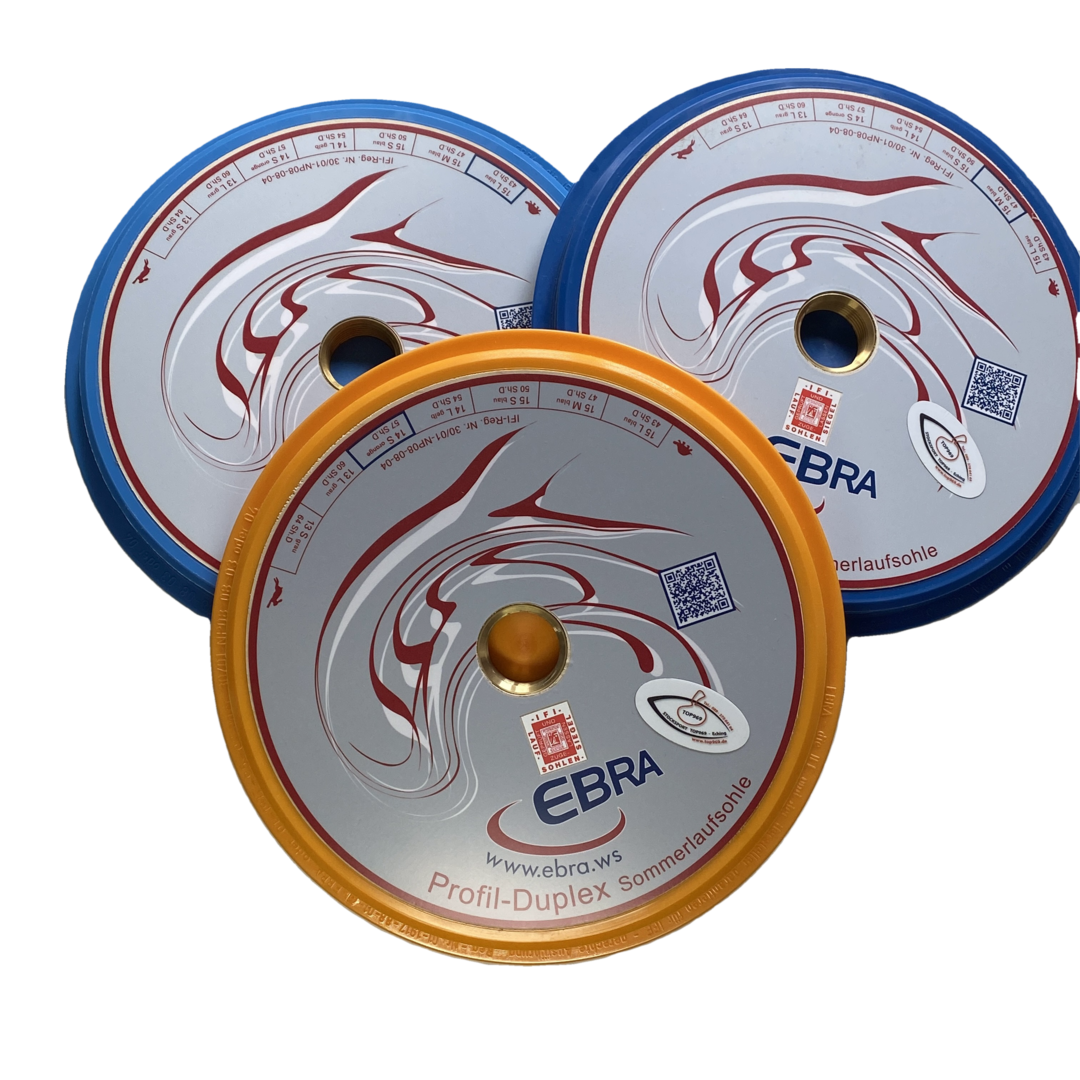 EBRA Eisstock Profil-Starrex Sommerlaufsohle blau 15 S 